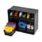 Mind Reader 18" x 7" x 14" Black Two-Tier Countertop Snack Organizer with Removable Bins